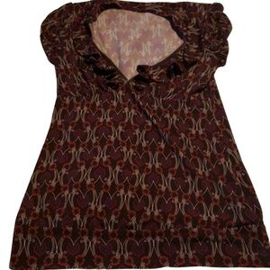 Maurices Brown Patterned Blouse